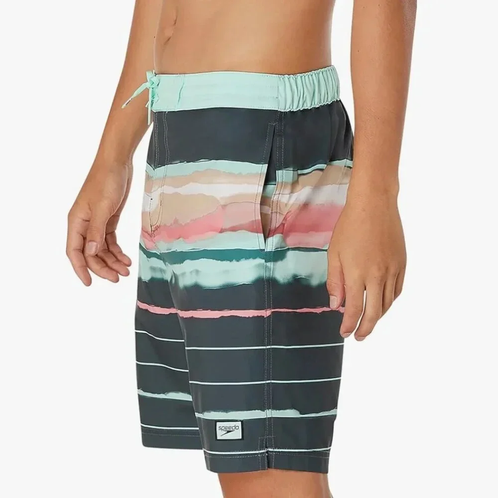 NWT Speedo Men's Swim Trunk Boardshort Bondi Striped